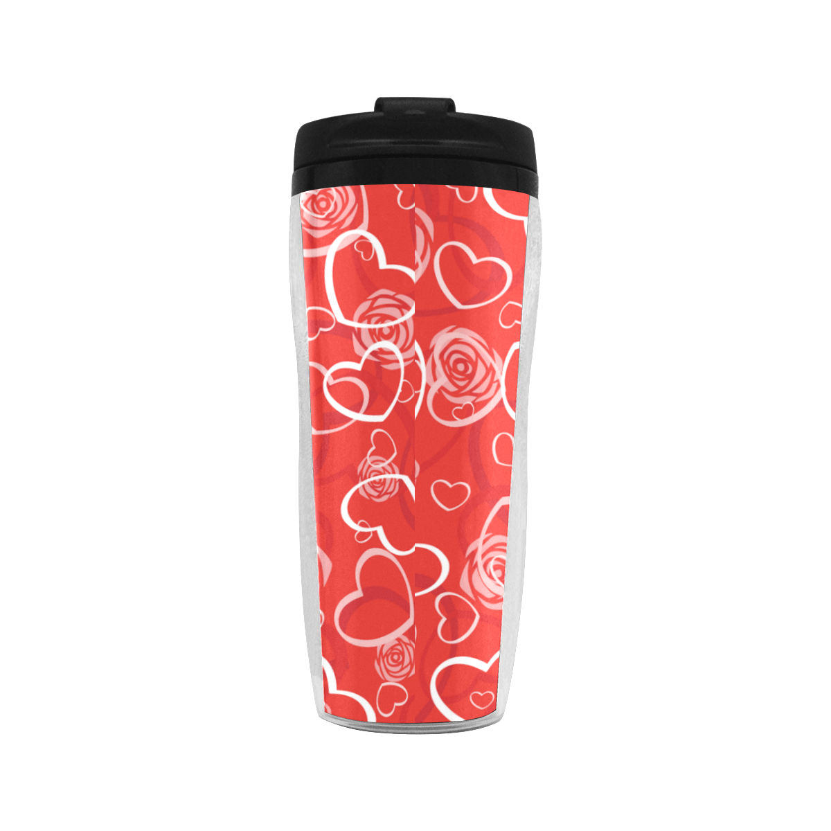 RED LOVE HEARTS Reusable Coffee Cup (11.8oz)