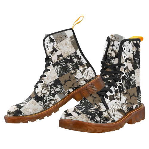 Foliage Patchwork #8 by Jera Nour Martin Boots For Women Model 1203H