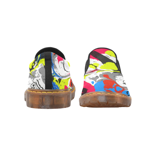 Colorful distorted shapes2 Martin Men's Slip-On Loafer (Model 12031)
