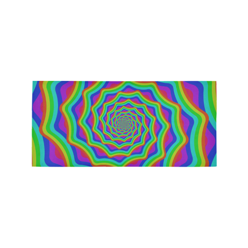 Spiral rainbow Area Rug 7'x3'3''