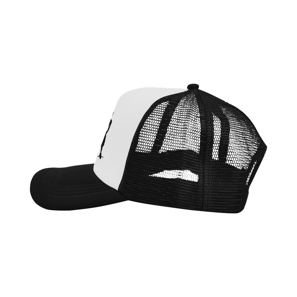 Aziatic Black & White Trucker Hat