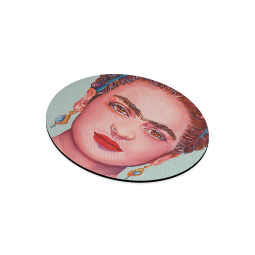 FRIDA IN YOUR FACE Round Mousepad