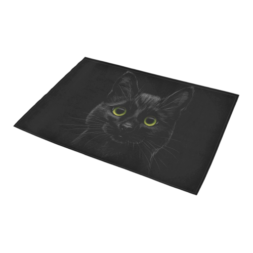 Black Cat Azalea Doormat 24" x 16" (Sponge Material)