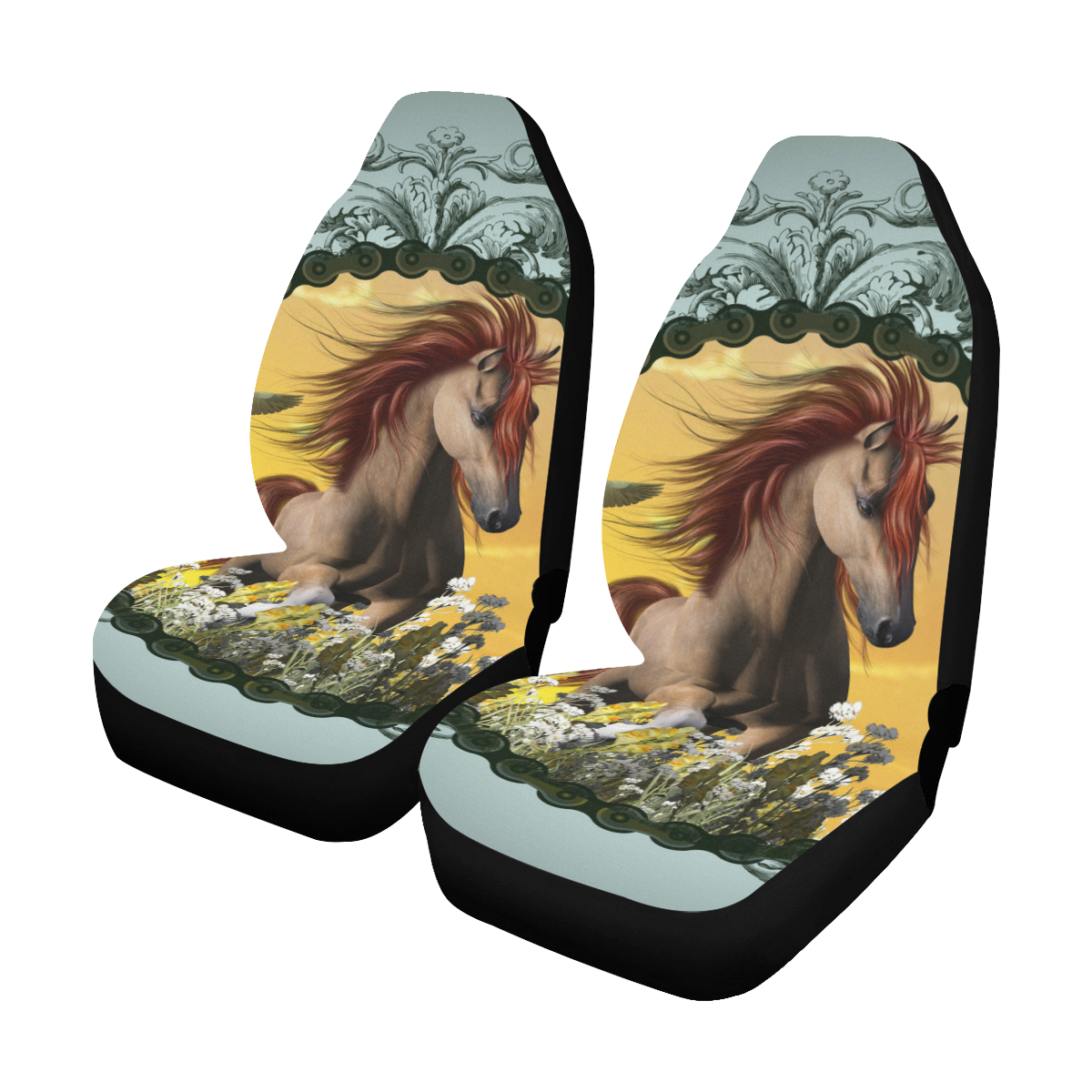 Beautiful horse Car Seat Covers (Set of 2)