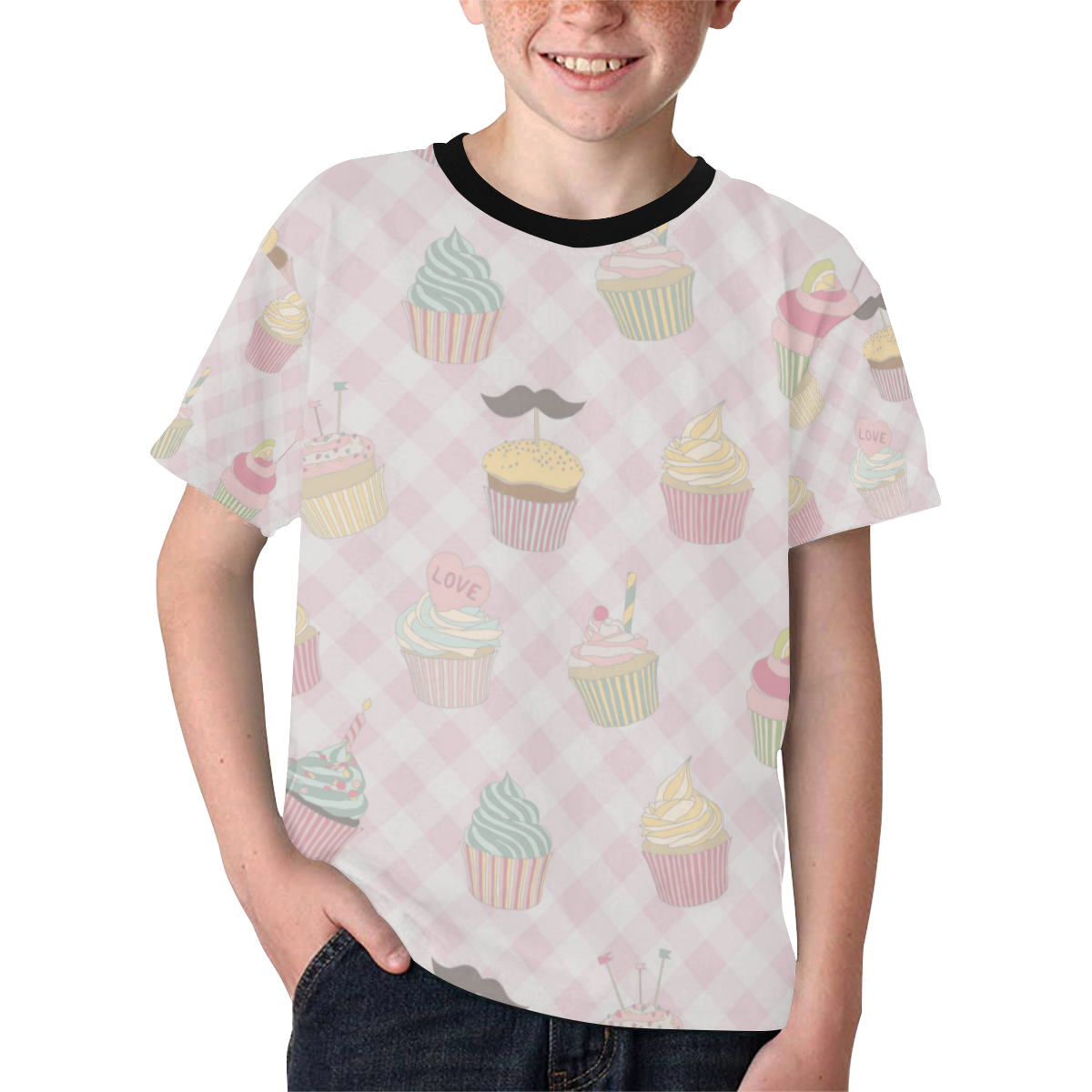 Cupcakes Kids' All Over Print T-shirt (Model T65)