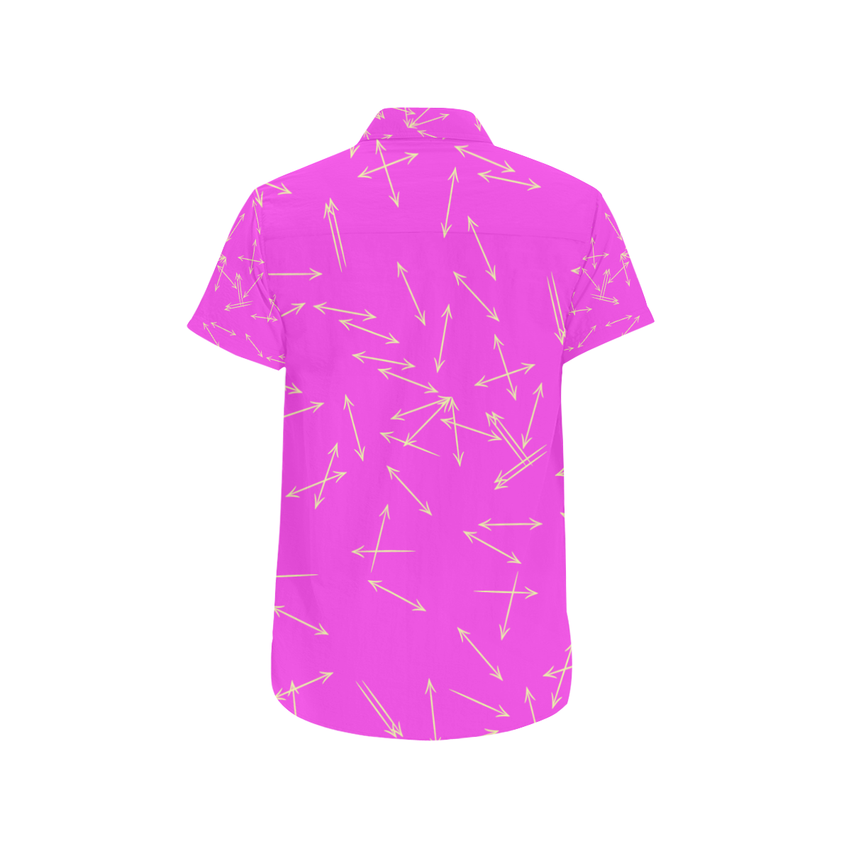 Arrows Every Direction Yellow on Pink Men's All Over Print Short Sleeve Shirt (Model T53)