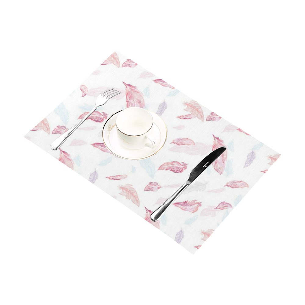 Watercolor Feathers Placemat 12’’ x 18’’ (Set of 4)