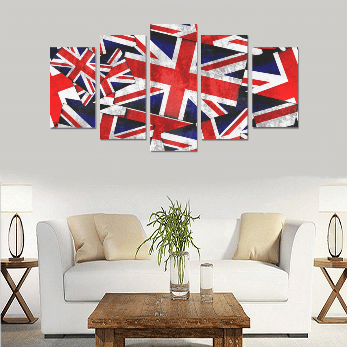 Union Jack British UK Flag Canvas Print Sets A (No Frame)