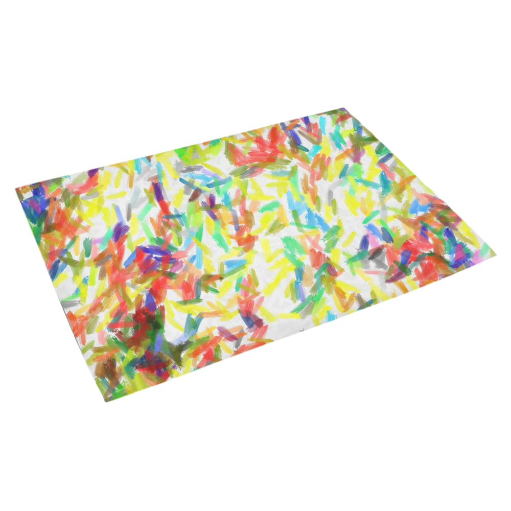 Colorful brush strokes Azalea Doormat 30" x 18" (Sponge Material)