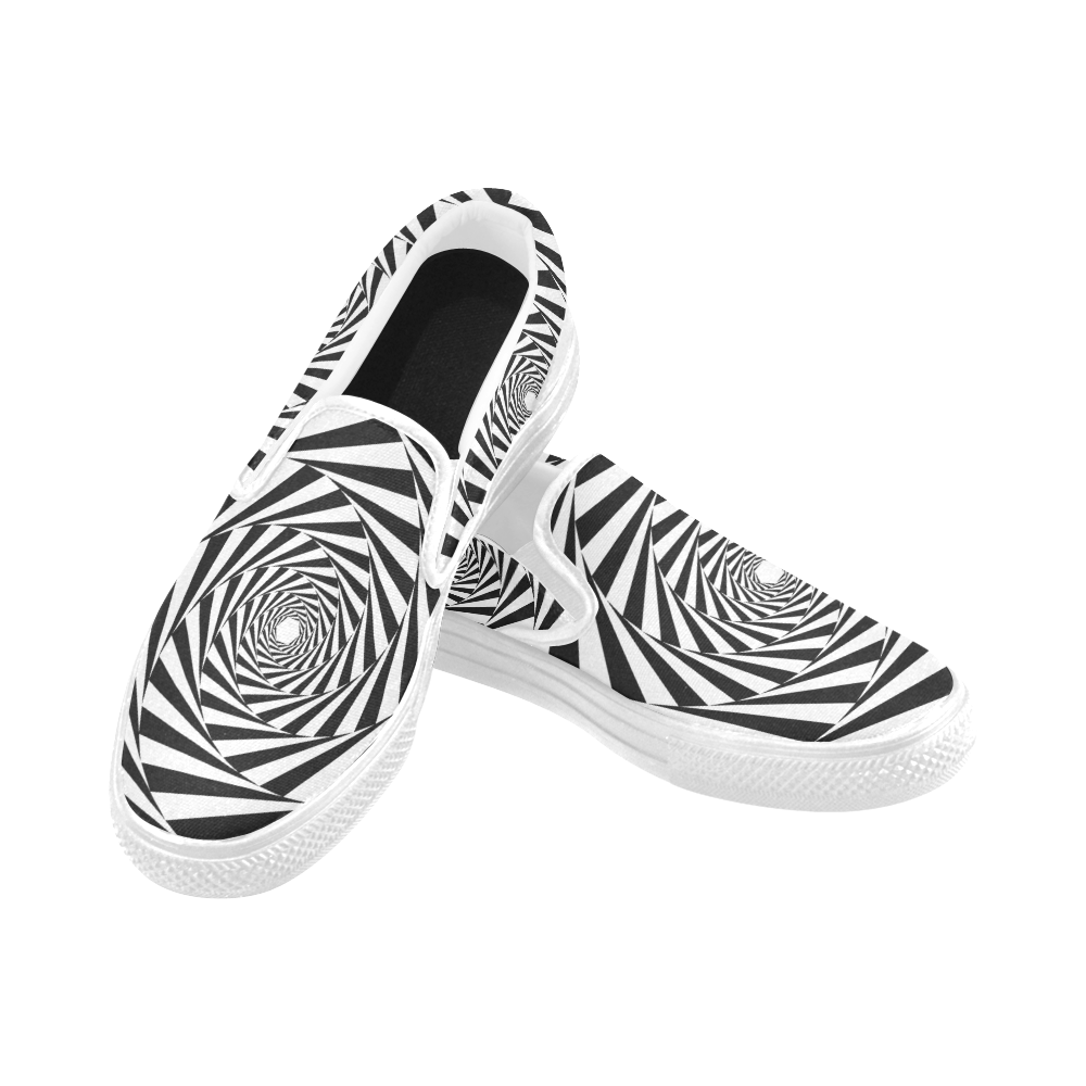 Spiral Slip-on Canvas Shoes for Men/Large Size (Model 019)