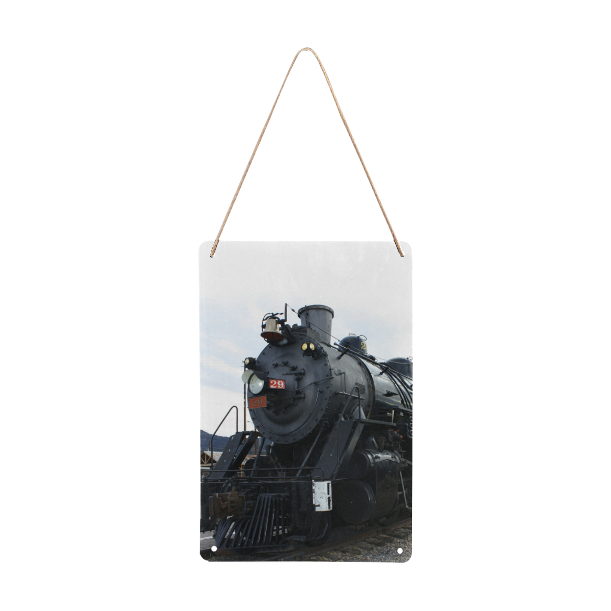 Railroad Vintage Steam Engine on Train Tracks Metal Tin Sign 8"x12"