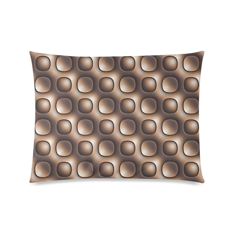 Brown glossy toned buttons Custom Picture Pillow Case 20"x26" (one side)