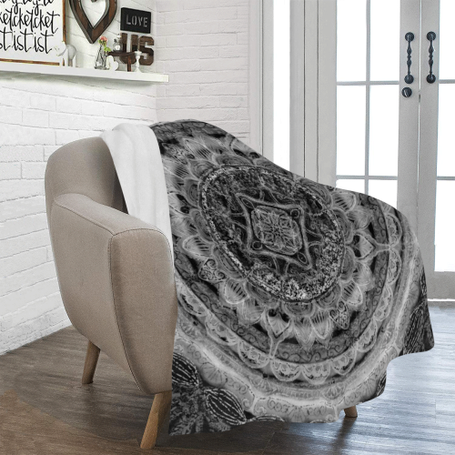 delicate silk mandala 15 Ultra-Soft Micro Fleece Blanket 50"x60"