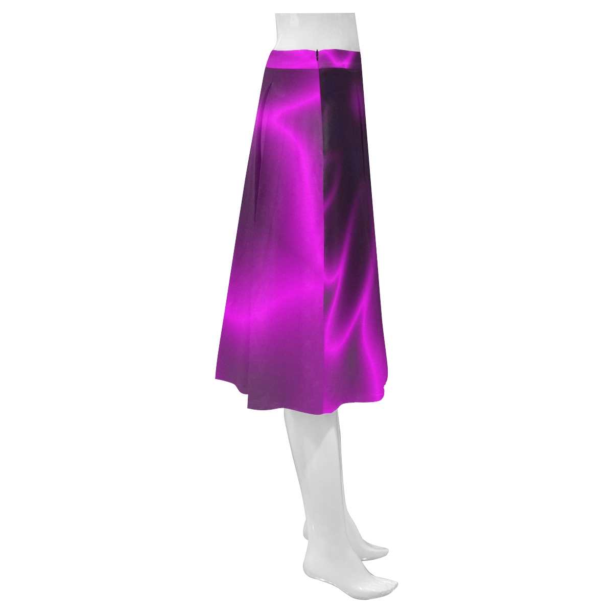 Purple Blossom Mnemosyne Women's Crepe Skirt (Model D16)