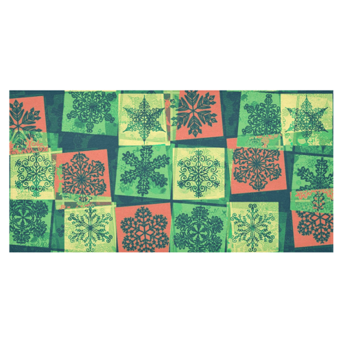 abstract snowflake squares Cotton Linen Tablecloth 60"x120"