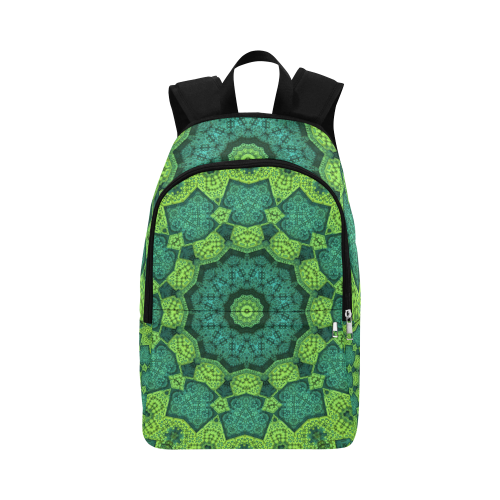 Green Theme Mandala Fabric Backpack for Adult (Model 1659)