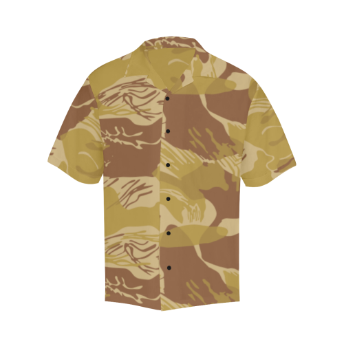 Rhodesian Brushstroke Arid Camouflage Hawaiian Shirt (Model T58)