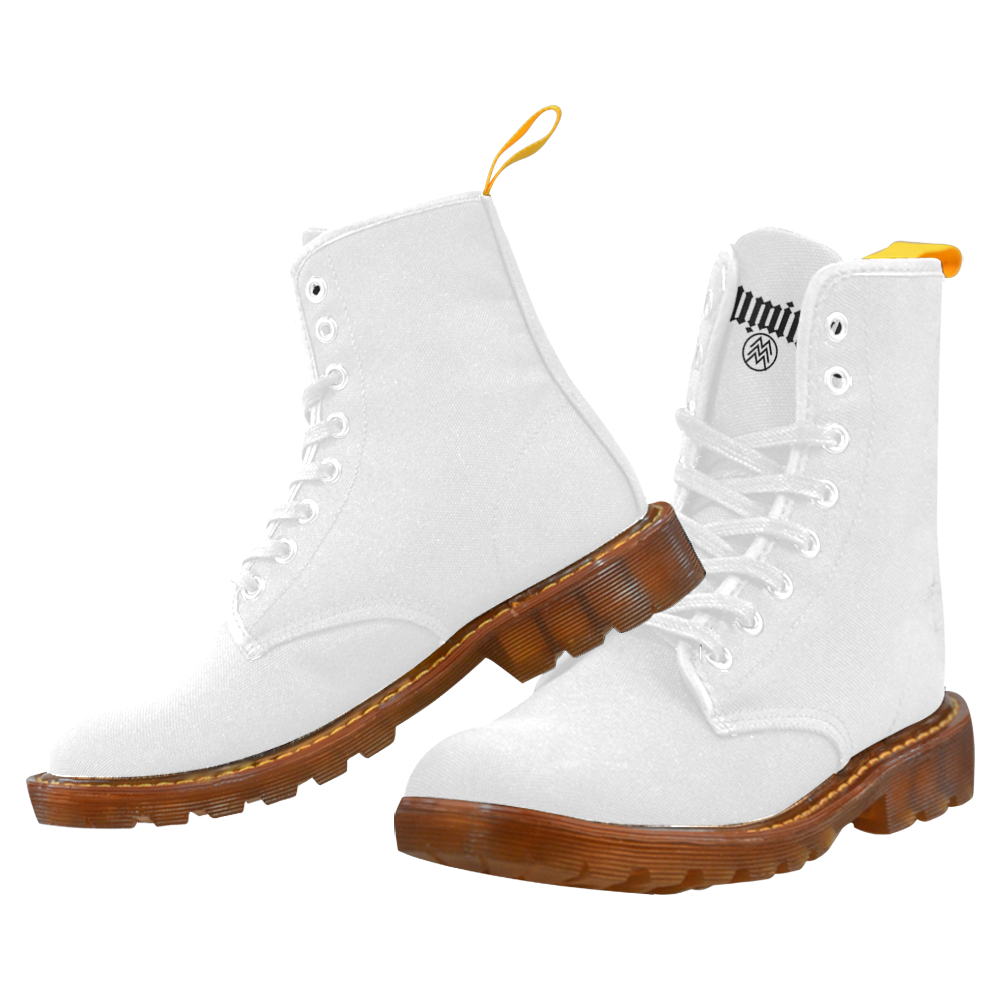 ILL DOCK White Martin Boots For Men Model 1203H
