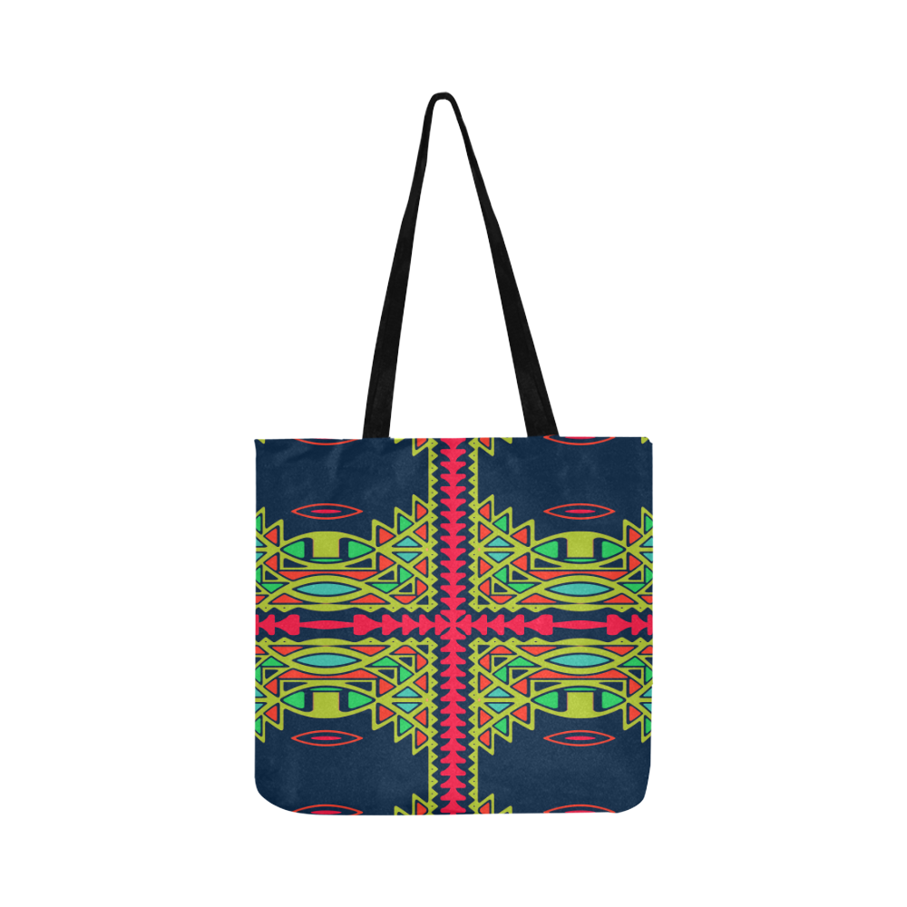 Distorted shapes on a blue background Reusable Shopping Bag Model 1660 (Two sides)