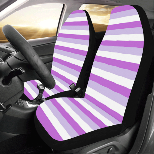 Purple Stripes Car Seat Covers (Set of 2)