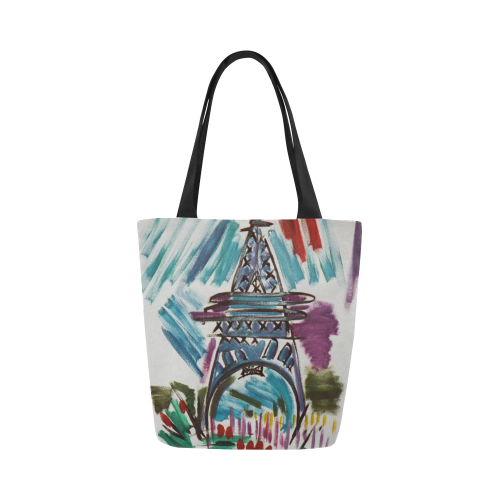 Canvas Tote Eiffel Tower Canvas Tote Bag (Model 1657)