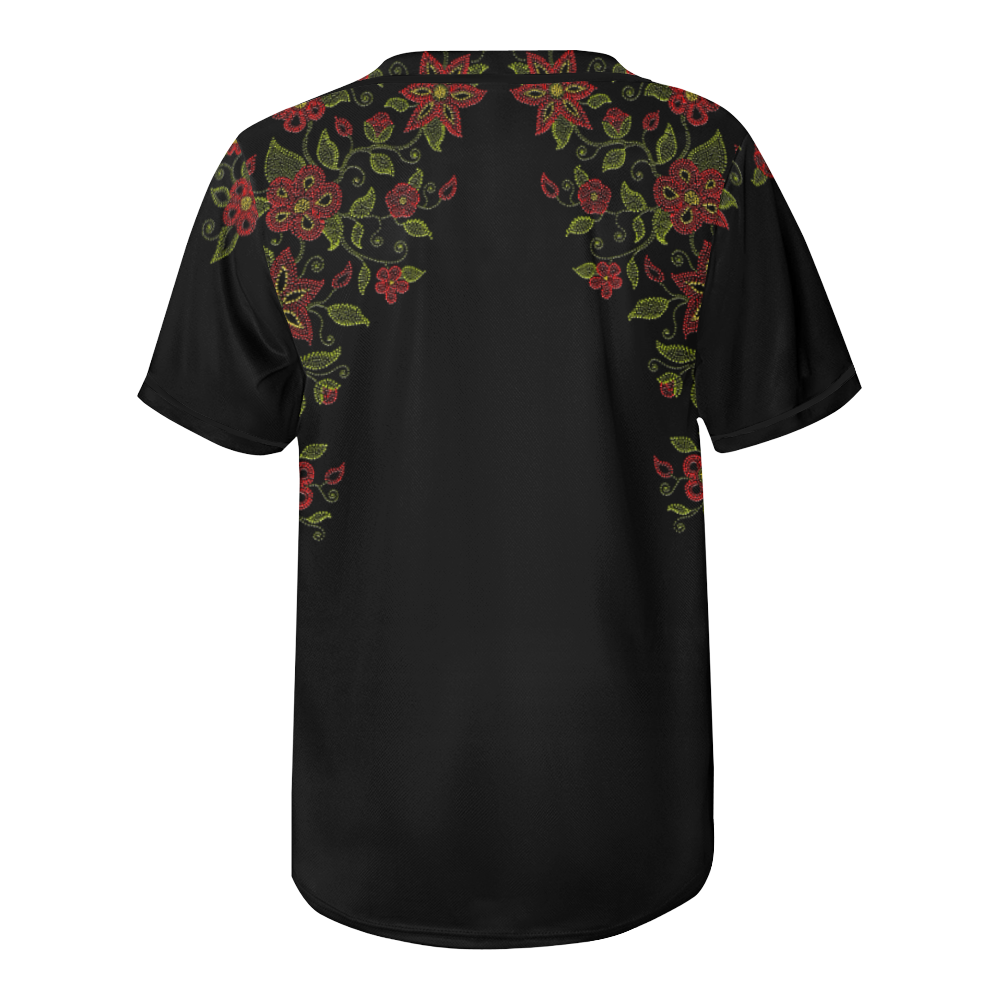 Metis Art Baseball Shirts Native Beading All Over Print Baseball Jersey for Men (Model T50)