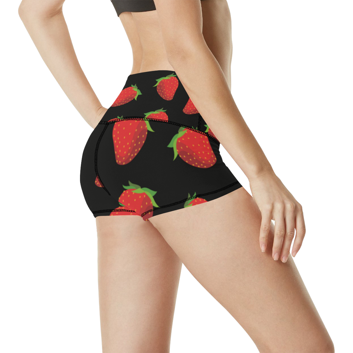 pantalon de mujer deportivo estampado fresas Women's All Over Print Yoga Shorts (Model L17)