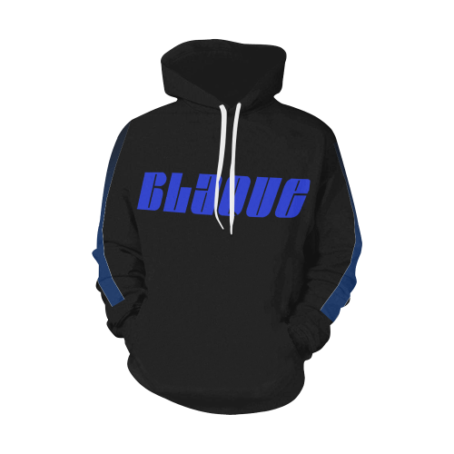 blaque blue hoodie All Over Print Hoodie for Men/Large Size (USA Size) (Model H13)