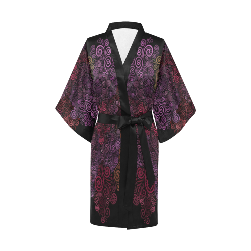 Psychedelic 3D Rose Kimono Robe