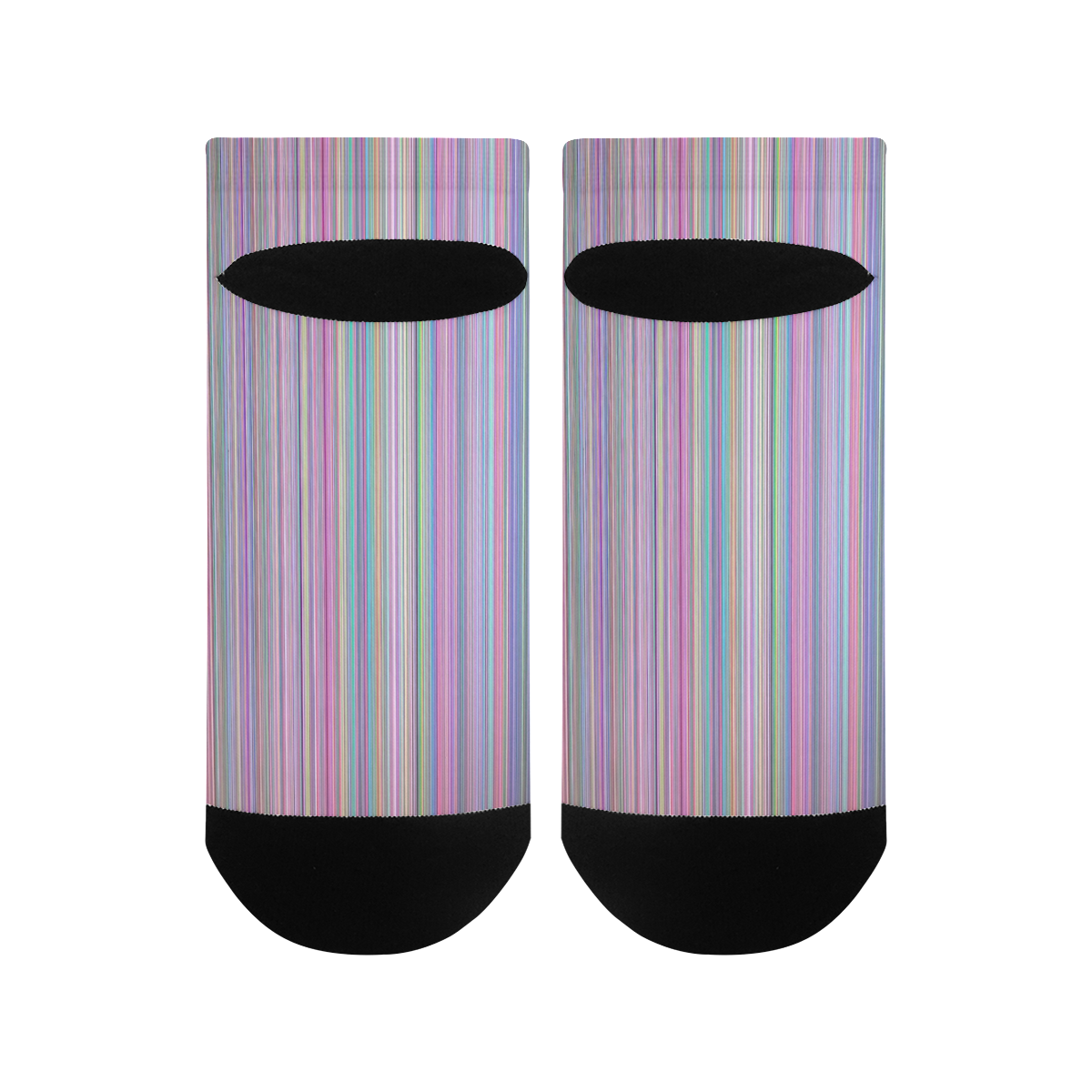 Broken TV screen rainbow Men's Ankle Socks