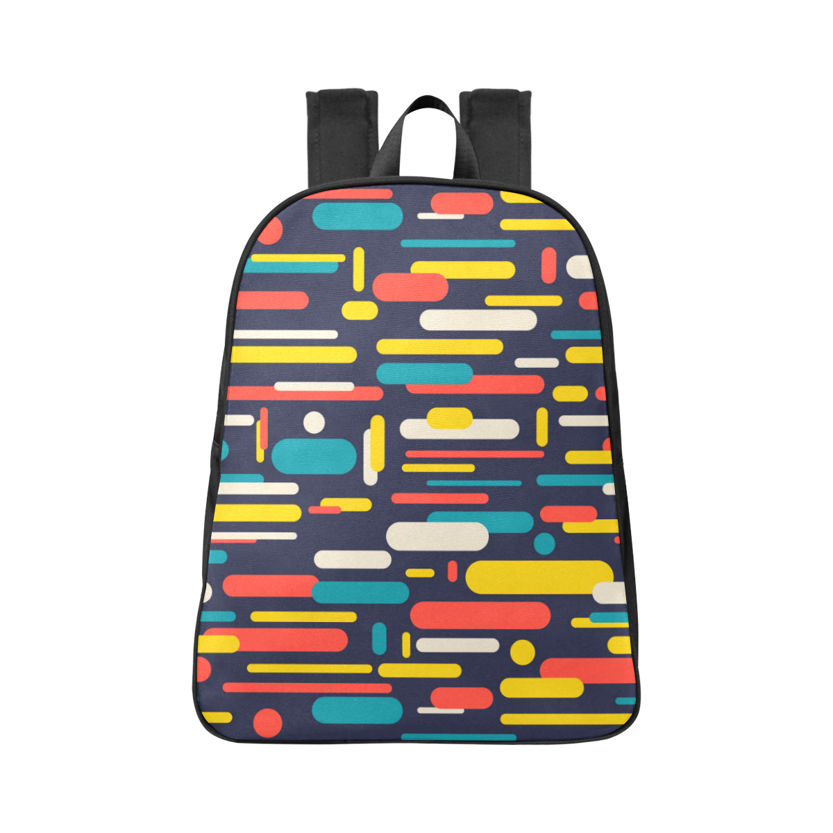 Colorful Rectangles Fabric School Backpack (Model 1682) (Large)