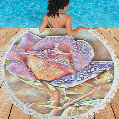 Nice work Rose Circular Beach Shawl 59"x 59"