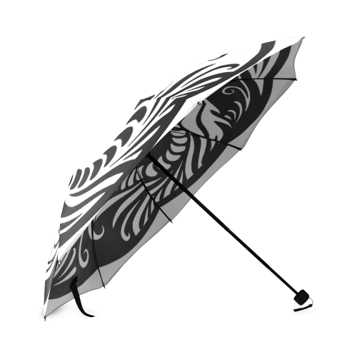 Yin Yang Black/White Umbrella Foldable Umbrella (Model U01)