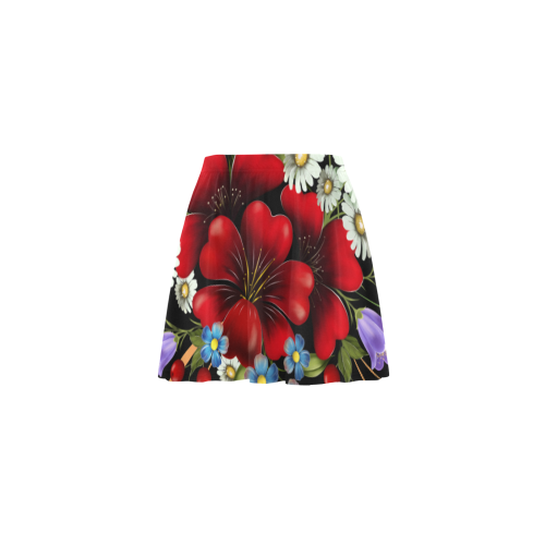 Bouquet Of Flowers Mini Skating Skirt (Model D36)