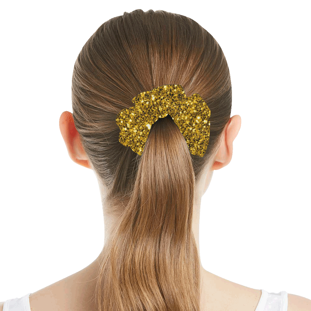 New Sparkling Glitter Print I by JamColors All Over Print Hair Scrunchie