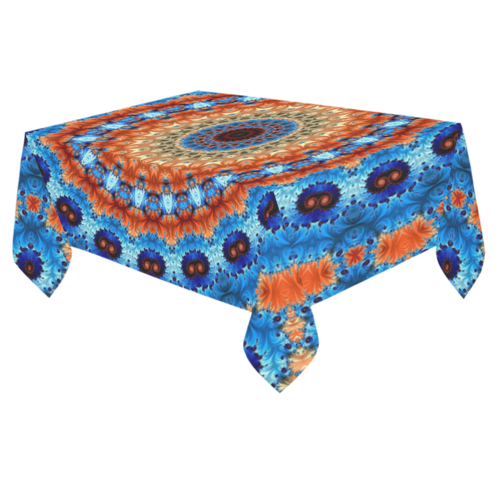 Kaleidoscope Cotton Linen Tablecloth 60"x 84"