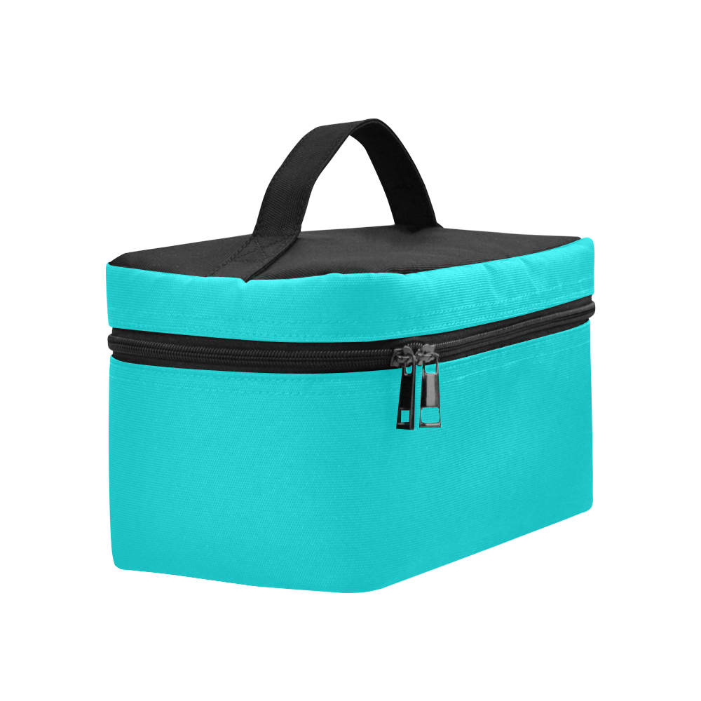color dark turquoise Cosmetic Bag/Large (Model 1658)