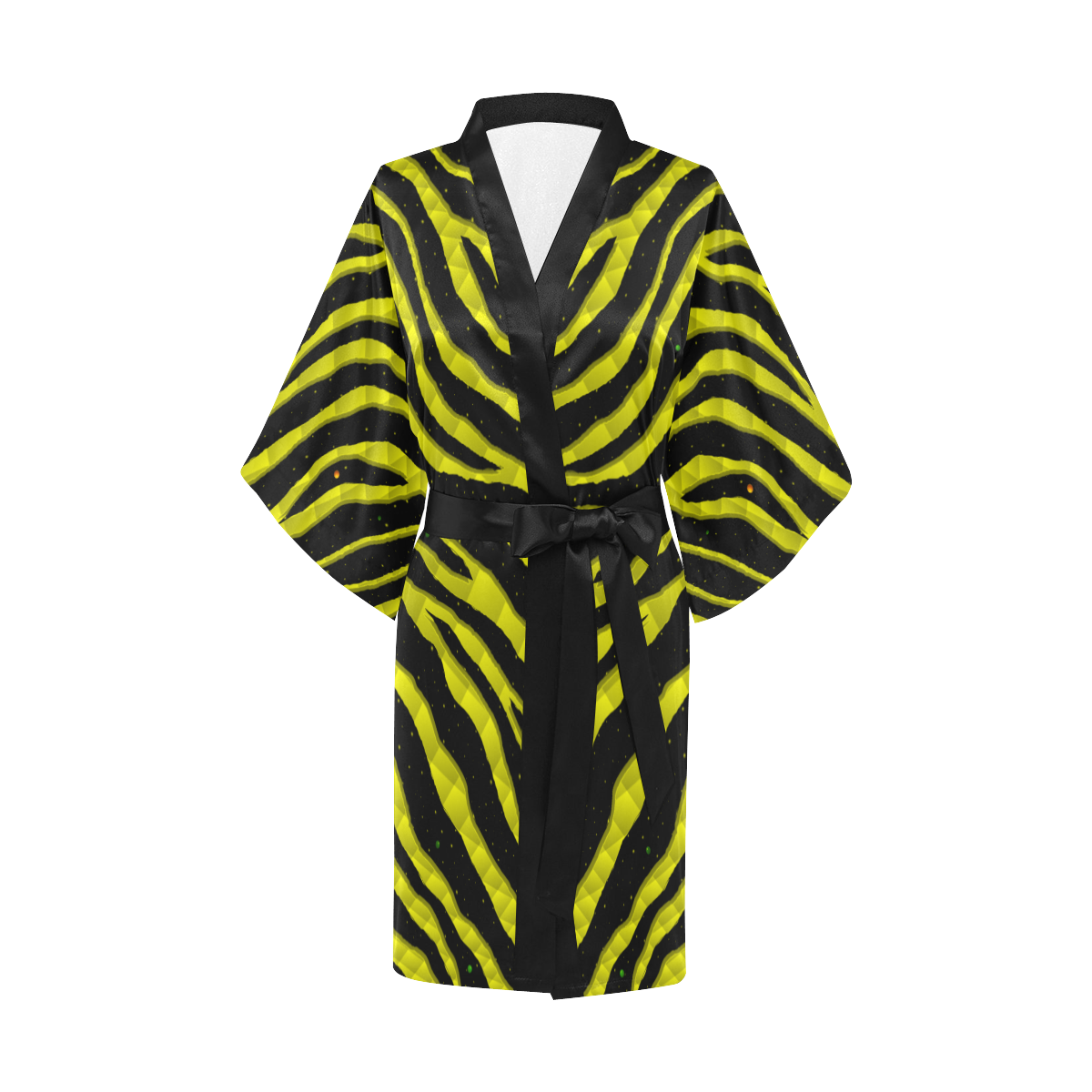 Ripped SpaceTime Stripes - Yellow Kimono Robe