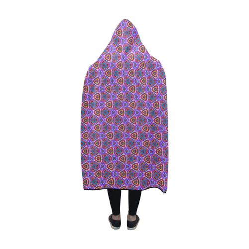 Purple Doodles - Hidden Smiles Hooded Blanket 60''x50''