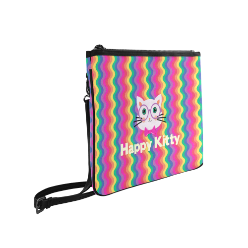 Happy kitty Slim Clutch Bag (Model 1668)