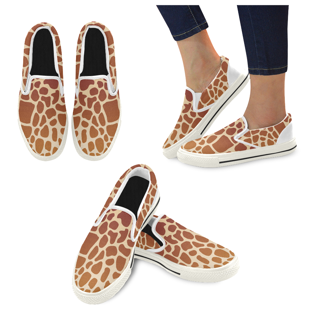 Safari Women's Slip-on Canvas Shoes/Large Size (Model 019)