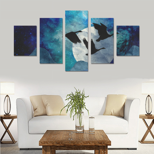 Night In The Mountains Canvas Print Sets B (No Frame)