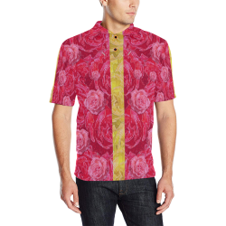 Rose and roses and another rose Men's All Over Print Polo Shirt (Model T55)