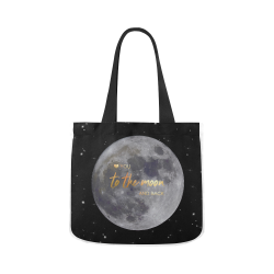TO THE MOON AND BACK Canvas Tote Bag 02 Model 1603 (Two sides)