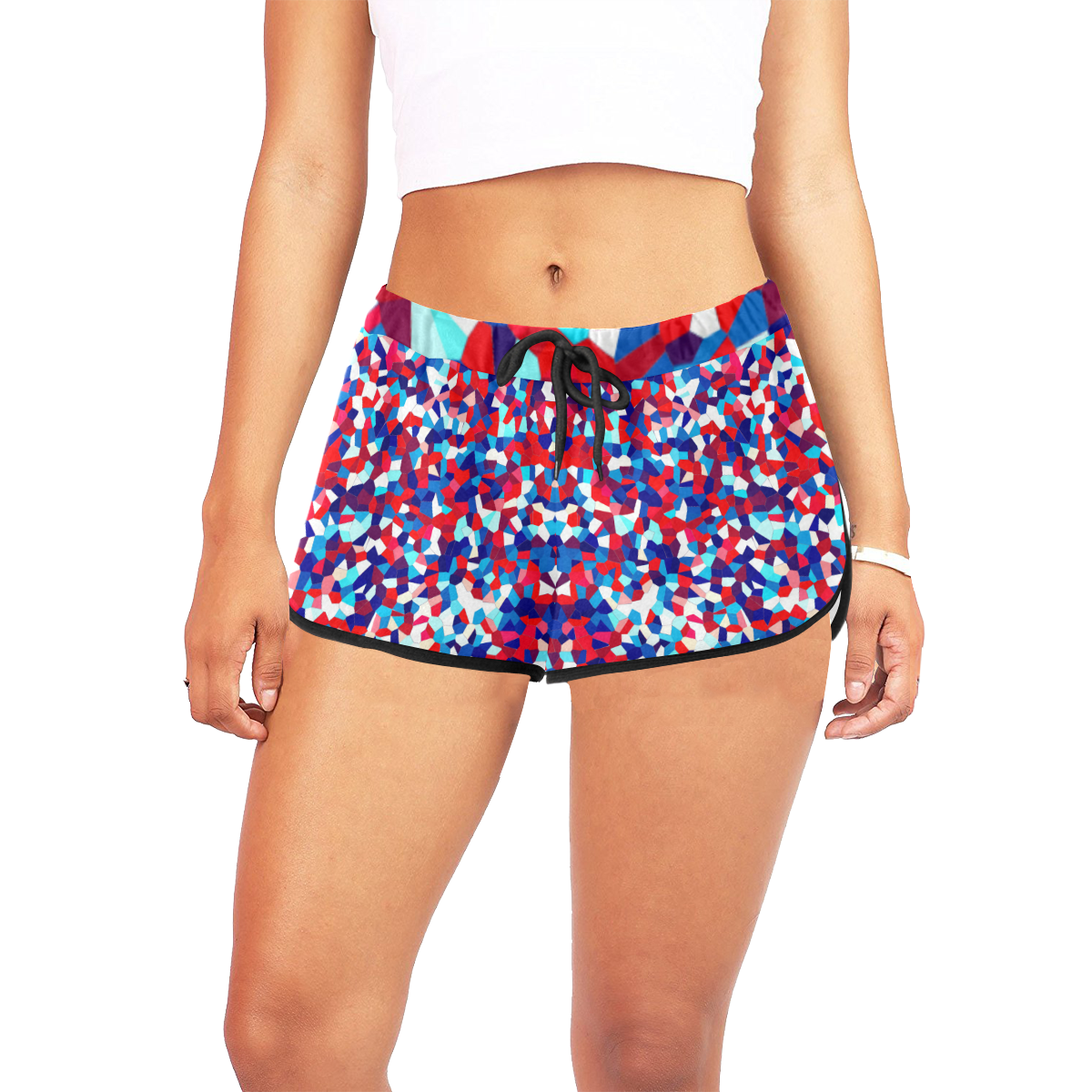 geometric pattern Women's All Over Print Relaxed Shorts (Model L19)