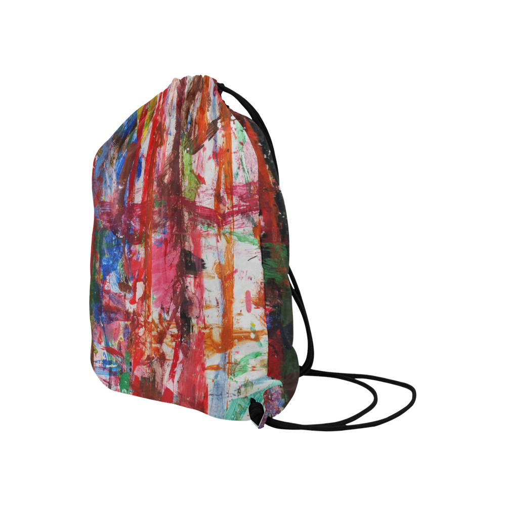 Paint on a white background Large Drawstring Bag Model 1604 (Twin Sides)  16.5"(W) * 19.3"(H)