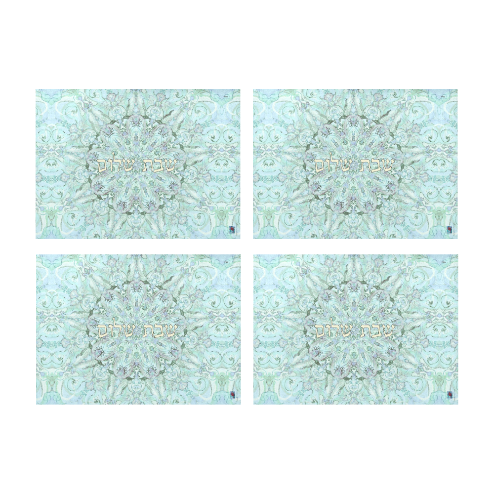 tapis de shabat-shabat shalom-20x25-4 Placemat 14’’ x 19’’ (Set of 4)
