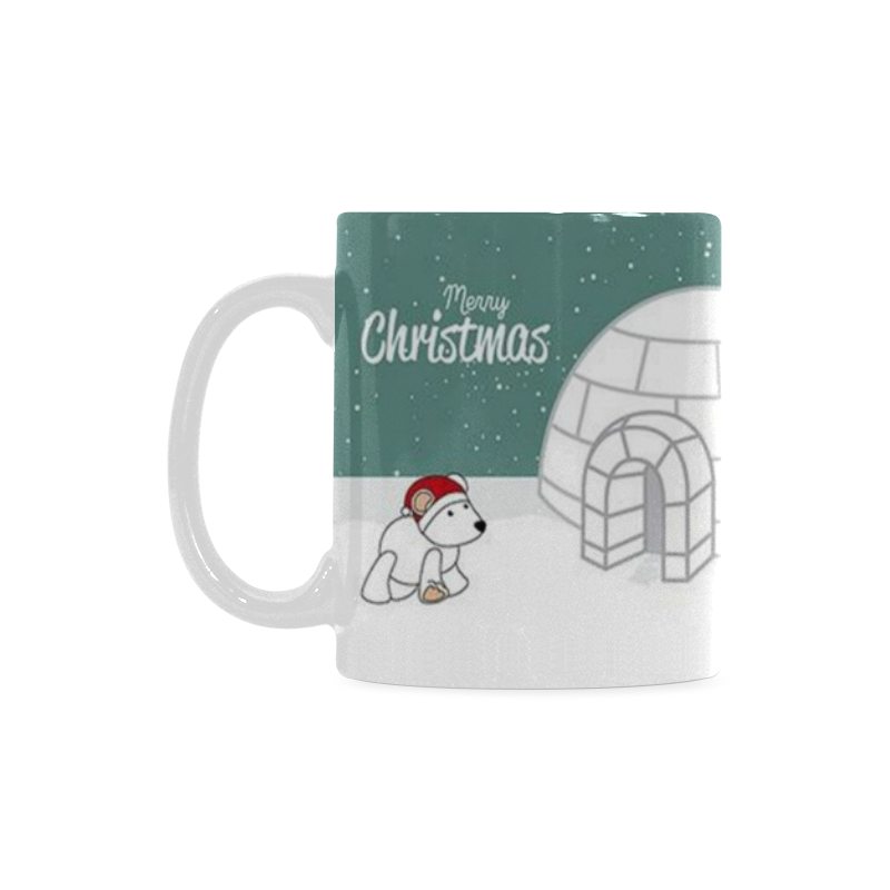 Merry Christmas Polar Bear White Mug(11OZ)