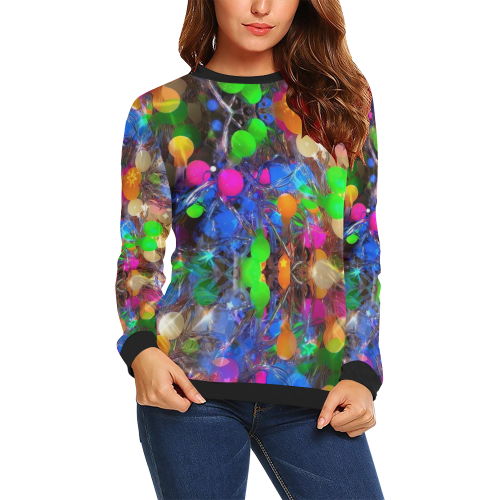 Christmas Lights by Artdream All Over Print Crewneck Sweatshirt for Women (Model H18)