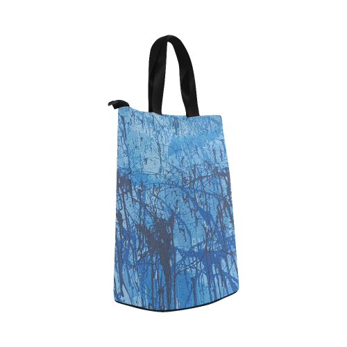 Blue splatters Nylon Lunch Tote Bag (Model 1670)